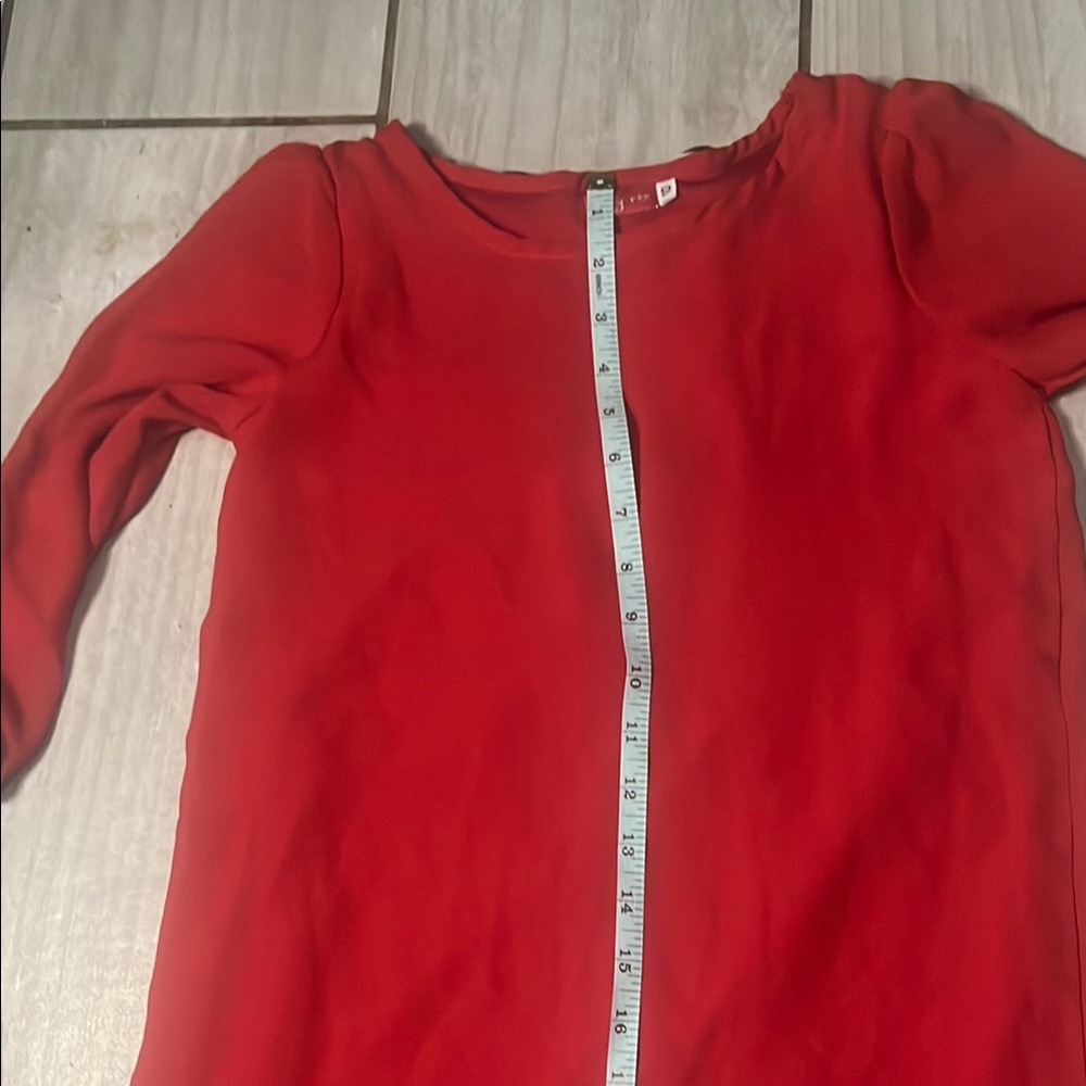 Ruby Rox Red 3/4 Sleeve Blouse - Picture 5 of 6
